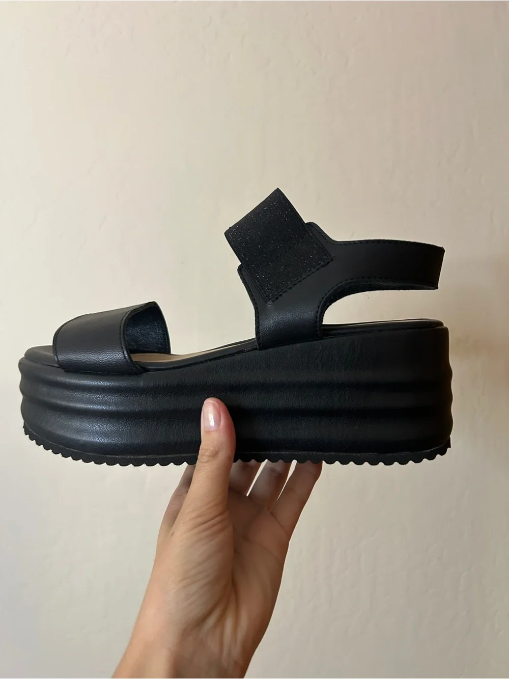 Cordani Black Platform Sandals | Made in Italy | Size 39 | Chunky Flatform Comfo